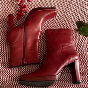 Nine & Company Red Leather Boot